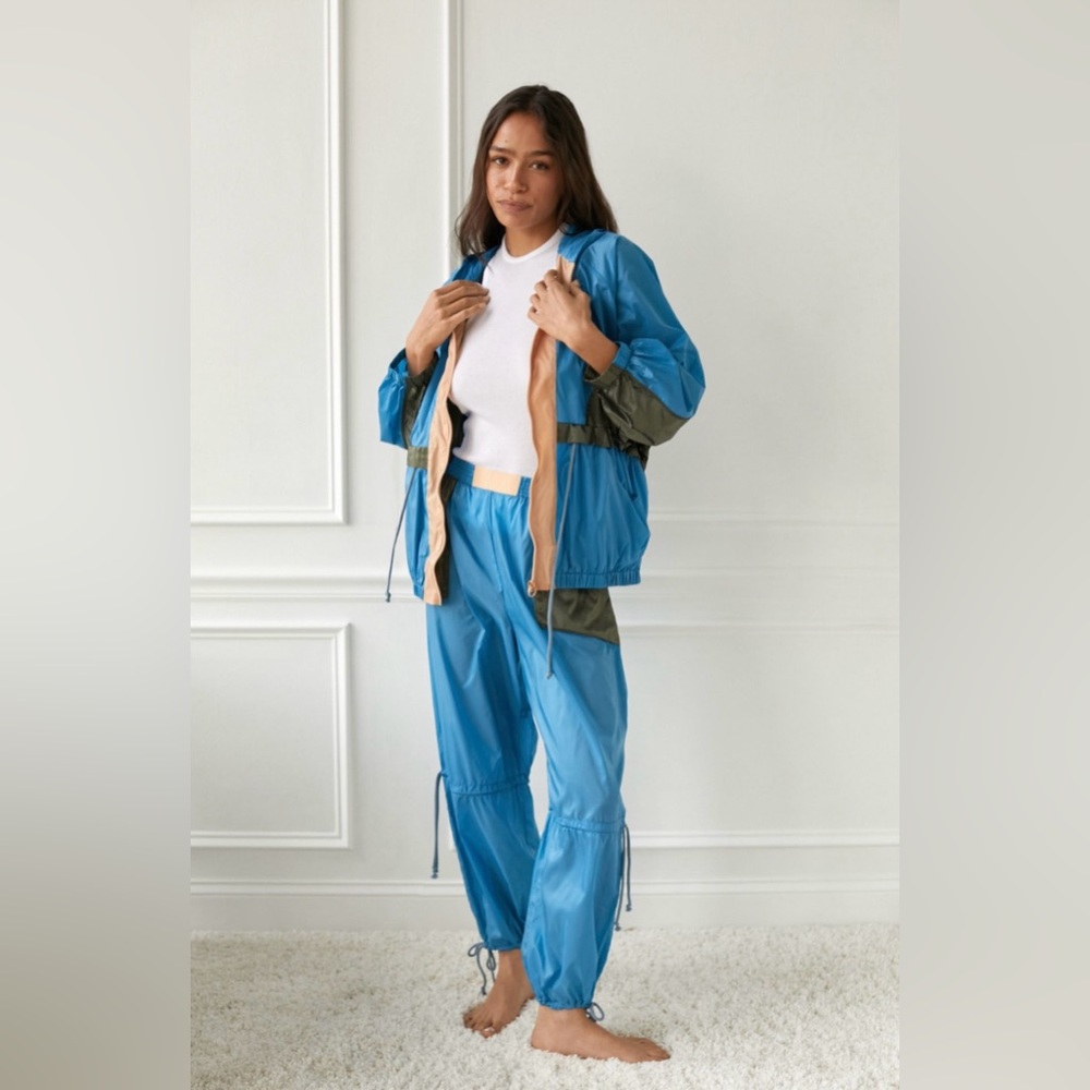 Out From Under Devon Zip-Up Jacket and Balloon Pant - Blue/Multi - Size US L